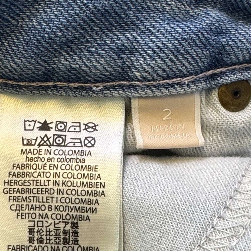 Michael Kors Vintage Y2K Light Wash Raw Hem Denim Skirt Size 2 - Picture 6 of 8